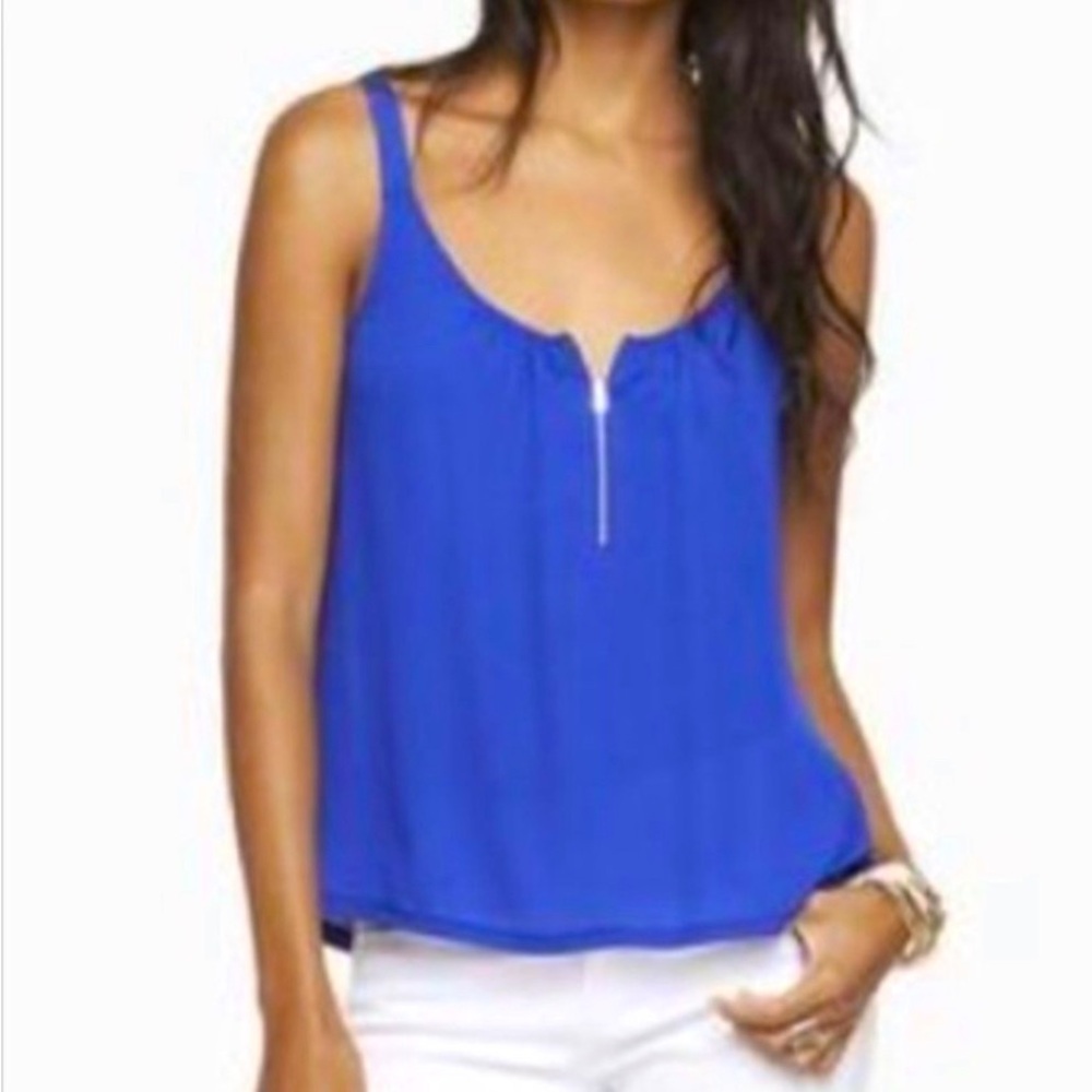 Express Royal Blue Tank Top with zipper front Size M